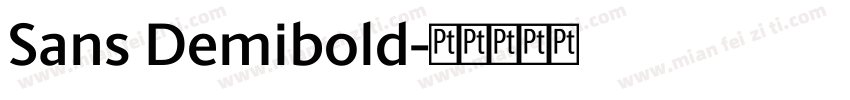 Sans Demibold字体转换